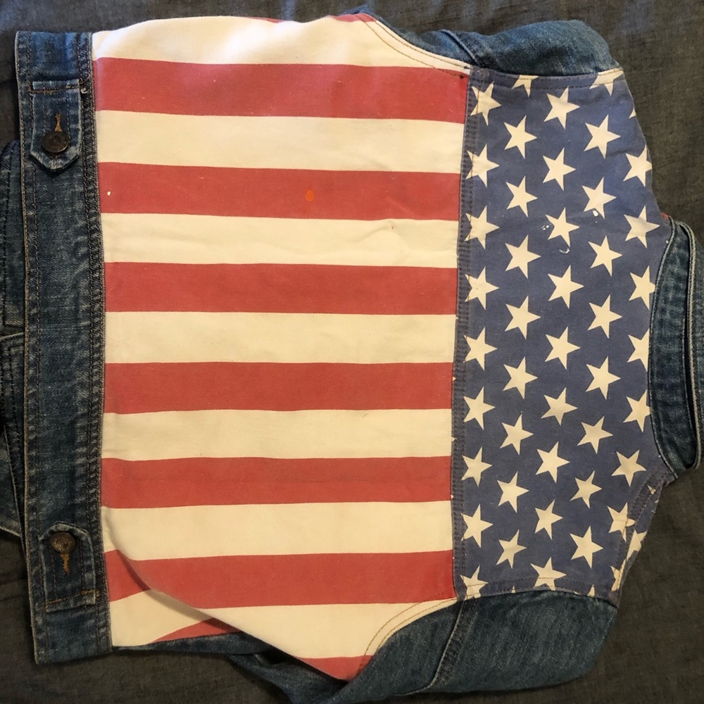 BDG. Urban Outfitters American Flag Denim Jacket